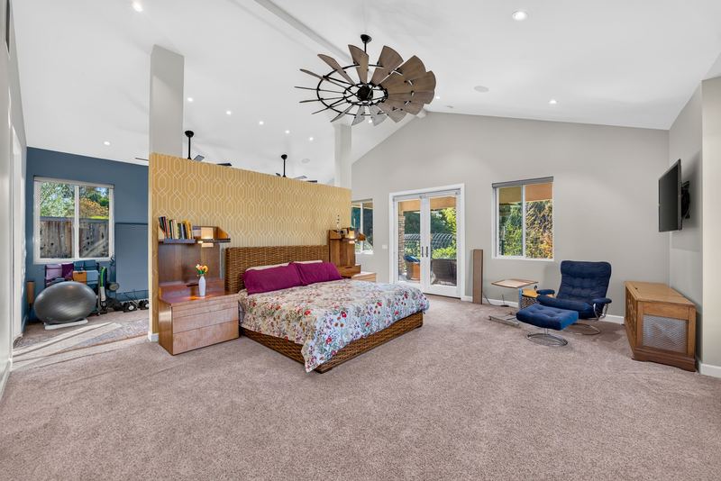 Bedroom with a sitting area